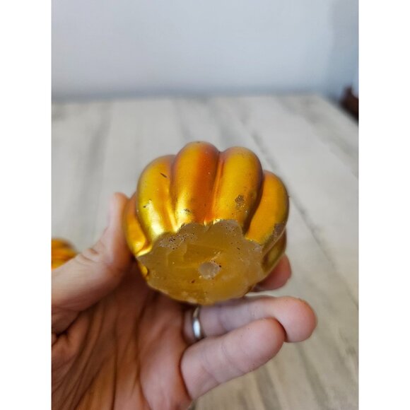 Pumpkin candle glitter set Halloween fall decor cute jack-o'-lantern - Picture 12 of 12